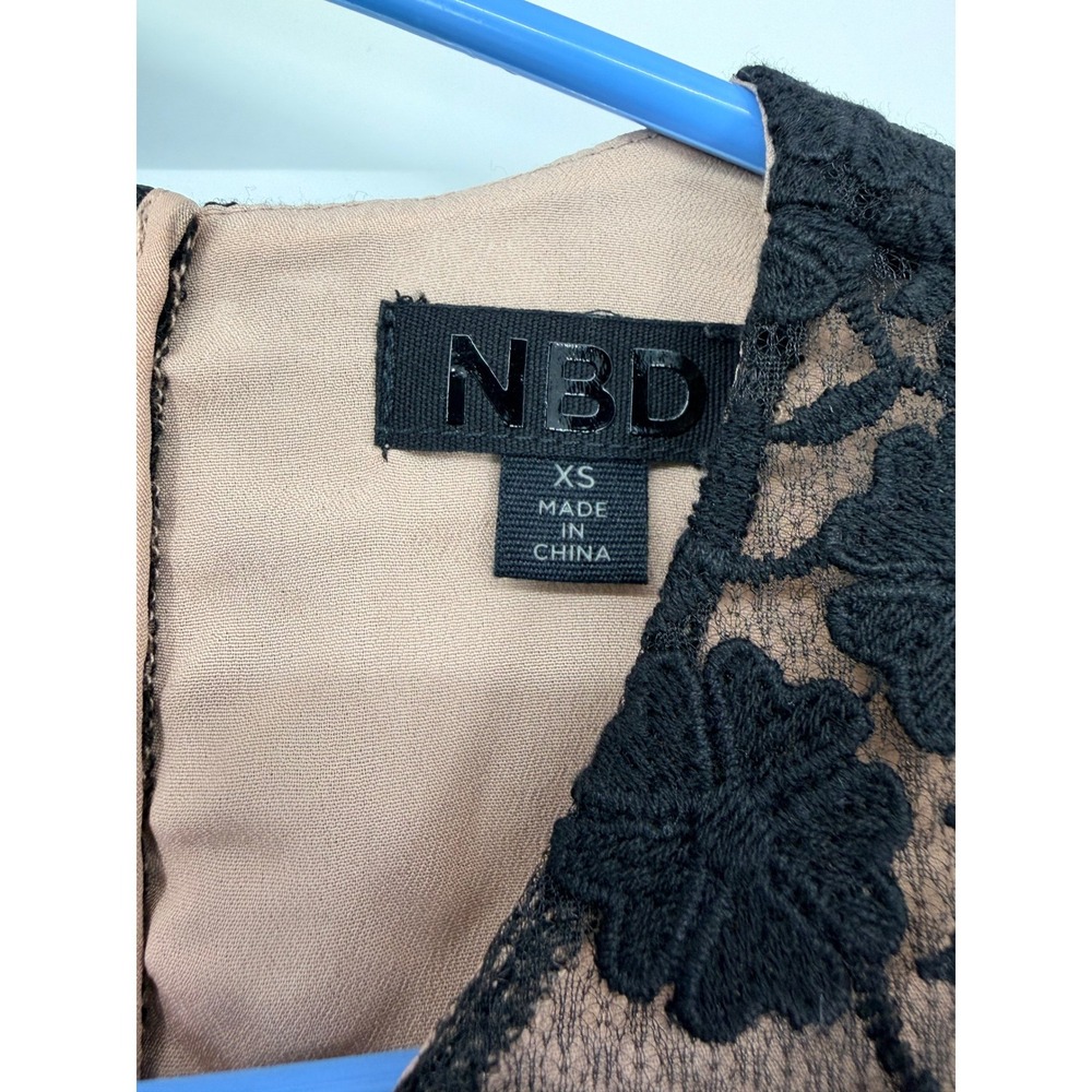 NBD x‎ Revolve Black Brianna Lace Back Cut Out Mini Dress Sleeveless XS - Picture 6 of 7